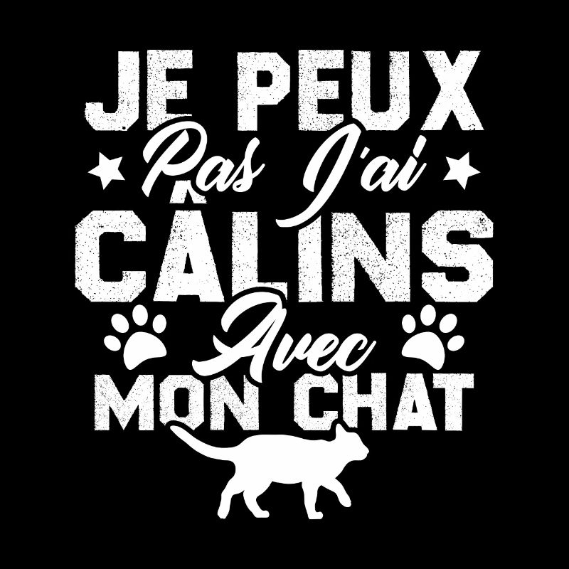 je peux pas j'ai câlins avec mon chat