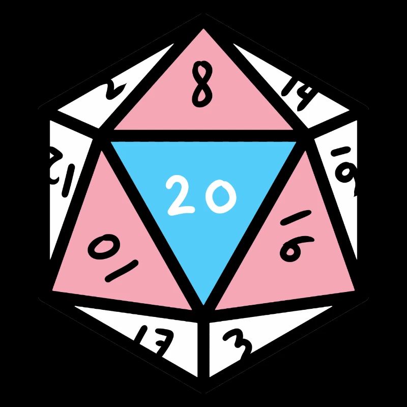 Cube transgenre D20 Trans Pride