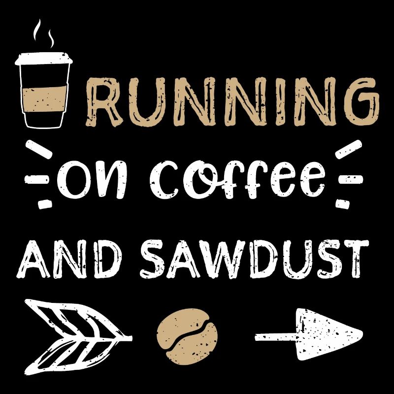 Courir sur le café et la sciure de bois