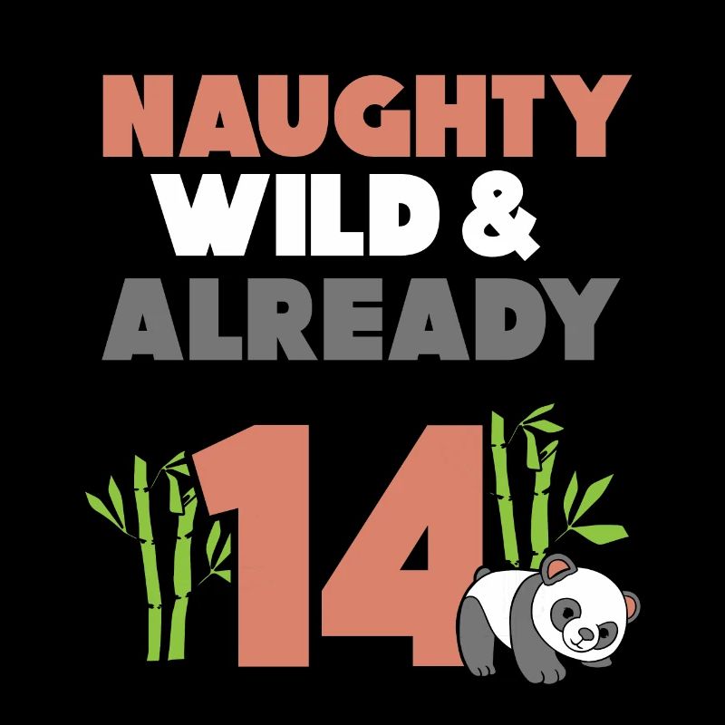 14 Jahre Geburtstag Junge Mädchen Panda