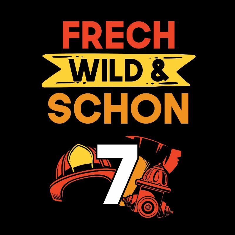 7 Jahre Geburtstag Junge Mädchen Feuerwehr