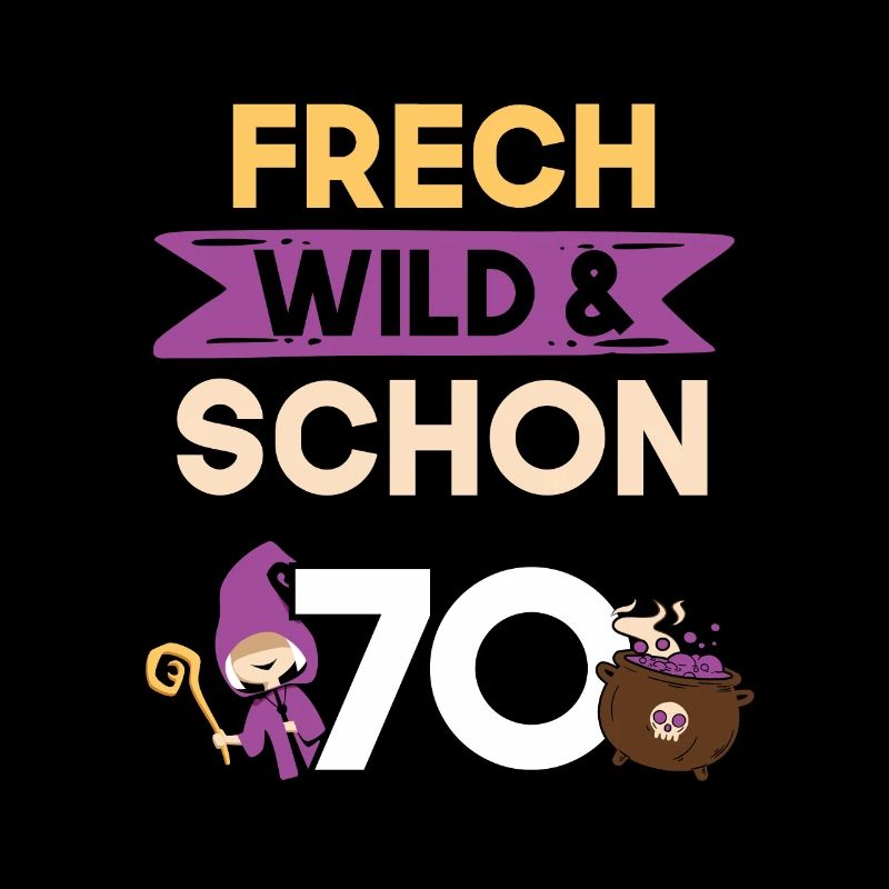 Geschenk 70 Jahre Geburtstag Halloween Hexe