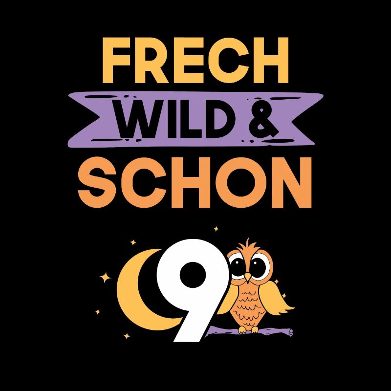 9 Jahre Geburtstag Junge Mädchen Eule