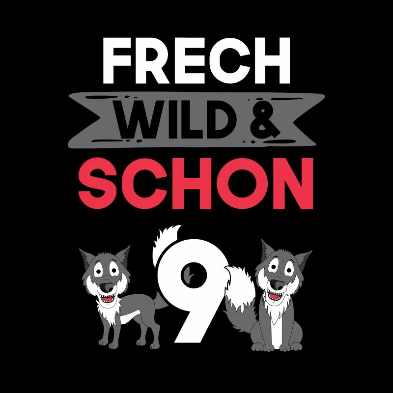 9 Jahre Geburtstag Junge Mädchen Wolf