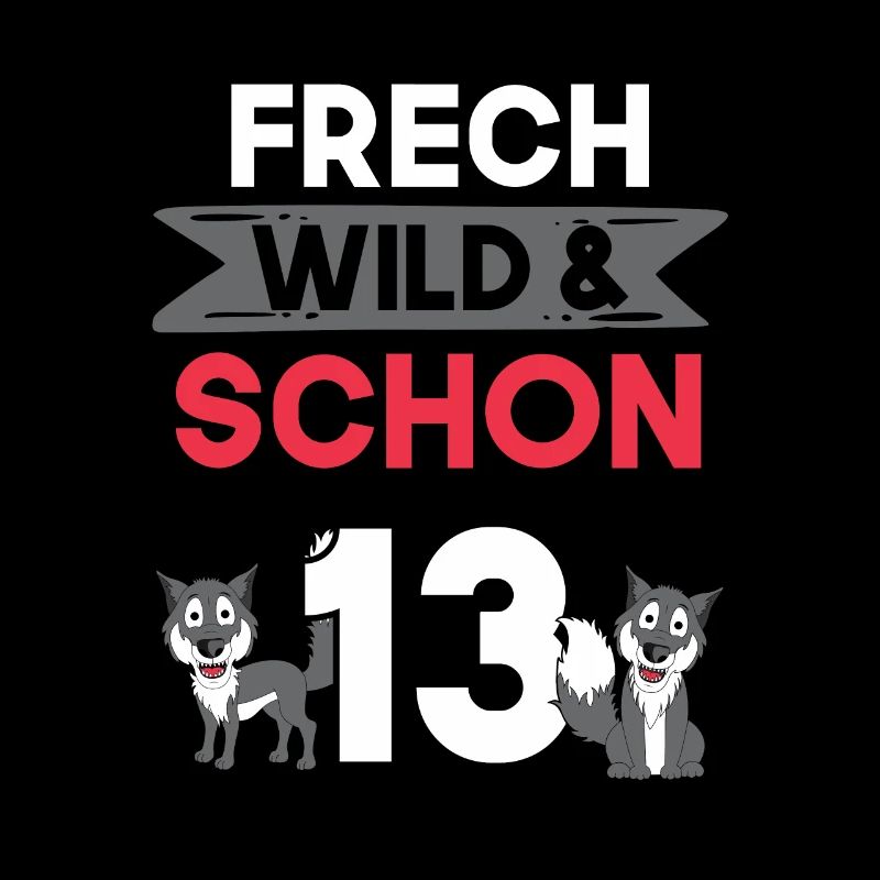 13 Jahre Geburtstag Junge Mädchen Wolf