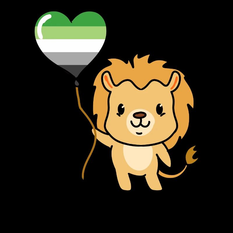 Löwe Ballon Aromantic Pride