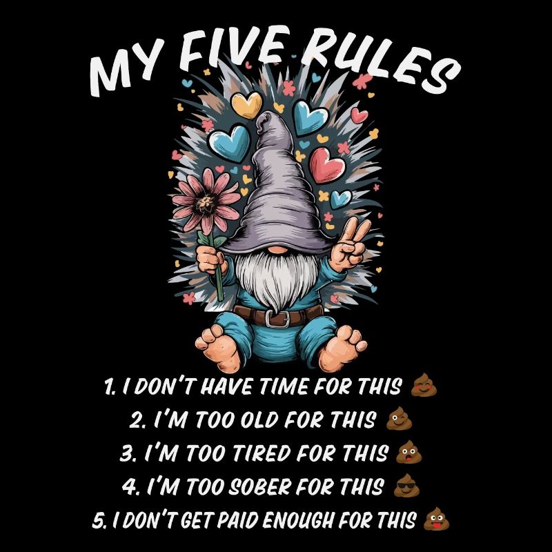 5 rules of a funny gnome