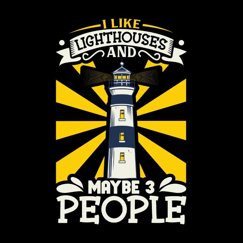 Lighthouse Seaside Nautical Ich Liebe Leuchtturm