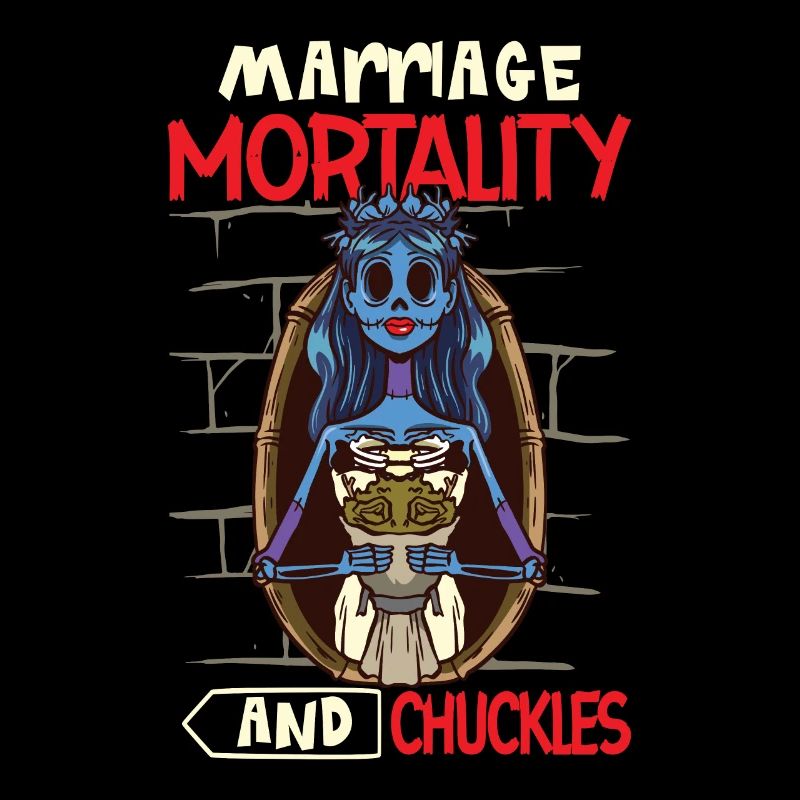 Funny Gothic Goth Wedding Bride Goth Halloween