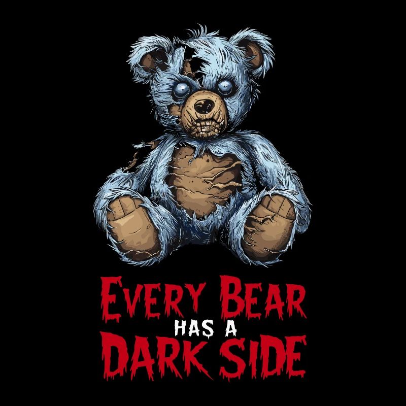 Horror Teddy Bear Clawing Through The Night Horror