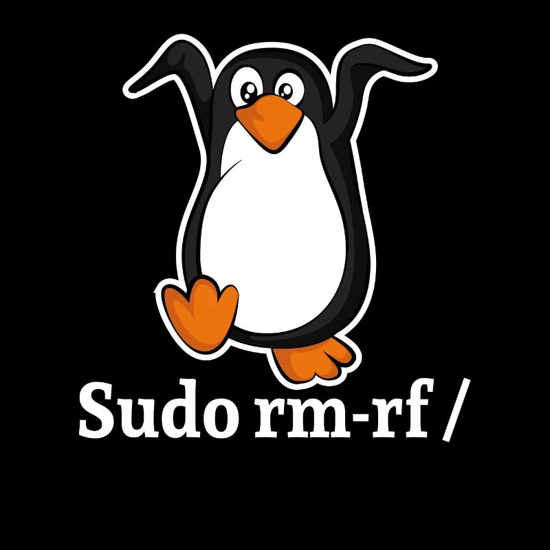 Tux Linux Penguin Sudo Rm Rf | Computer Geek Hack