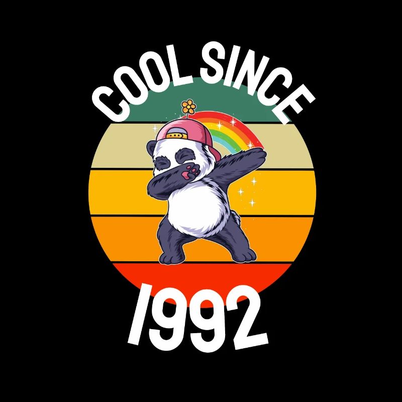 Cool Since 1992 Retro Dabbing Panda 30th Birthday