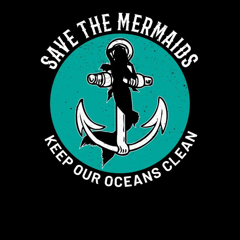 Save Mermaids Keep Out Oceans Clean Plastic