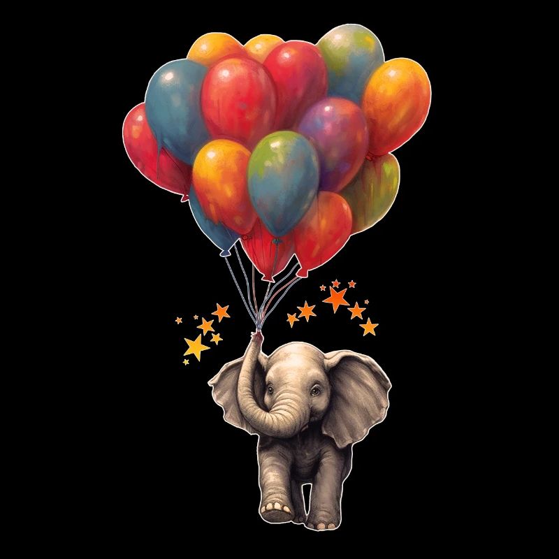 Elefant mit Luftballons