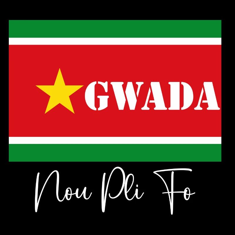 Drapeau Guadeloupe Force et Détermination