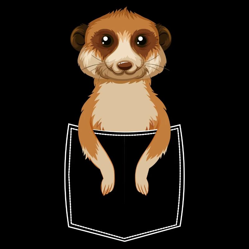 Suricate suricate dans la poche de poitrine