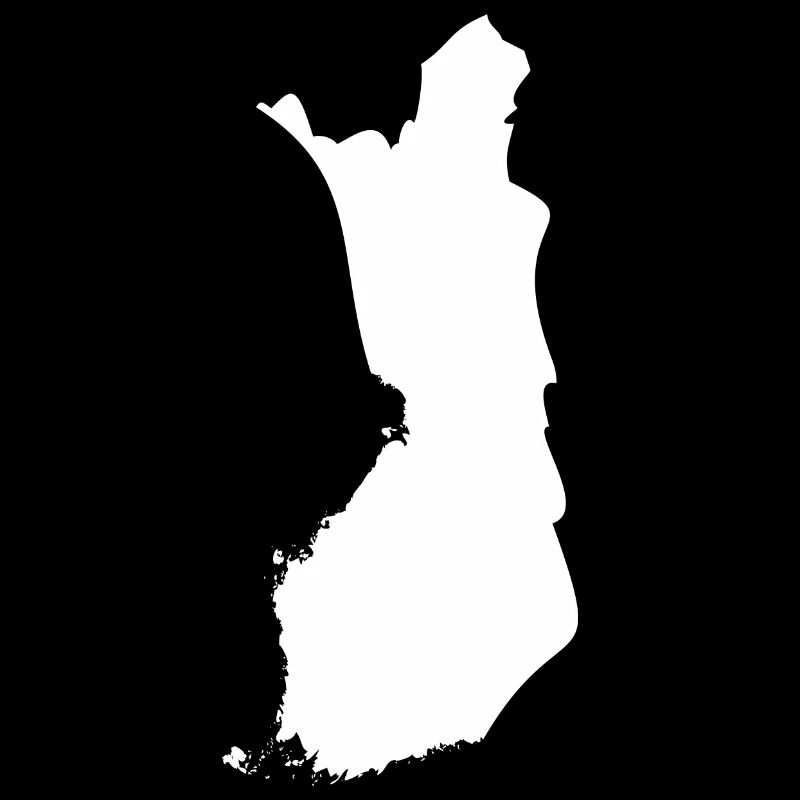 Drapeau de carte Finlande