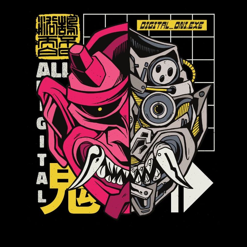 Oni Japanischer Dämon Cyborg