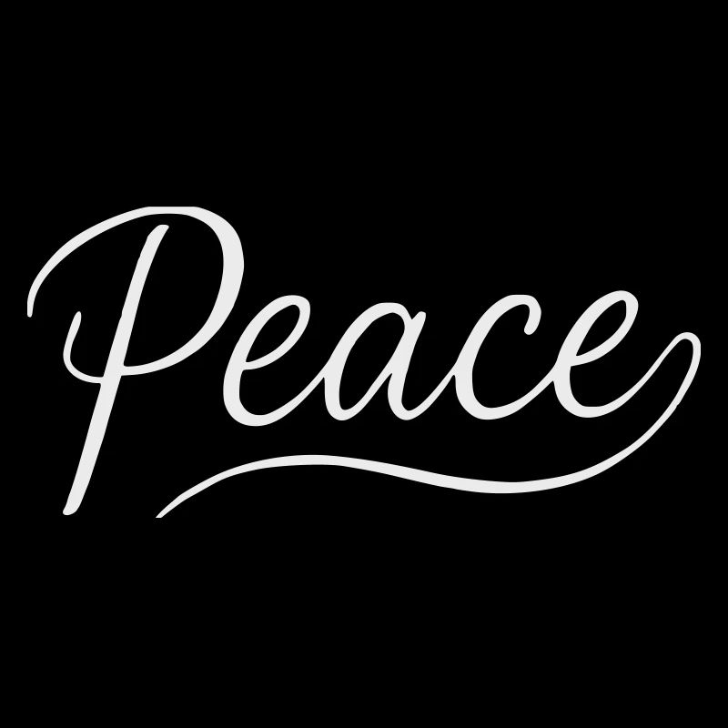 Police cursive Peace Lettering