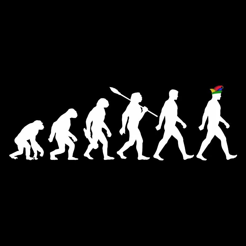 Evolution - Karneval - Narrenkappe - Verkleidung