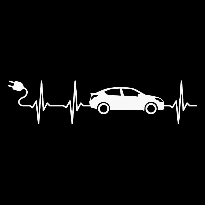 E-Auto Ladekabel EKG Herzschlag Elektroauto