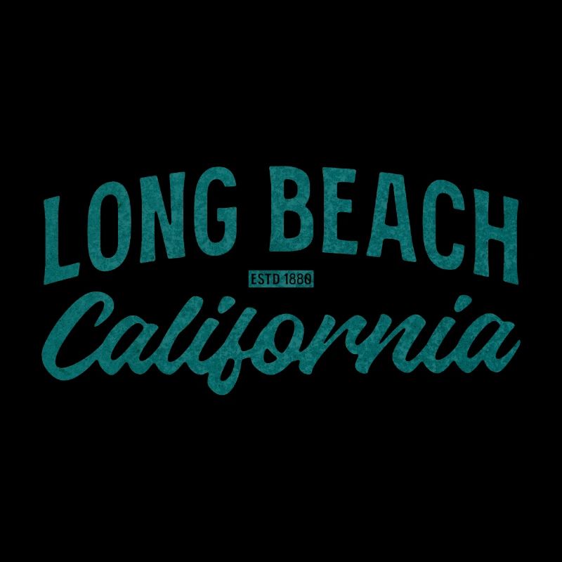 Long Beach California Vintage Script