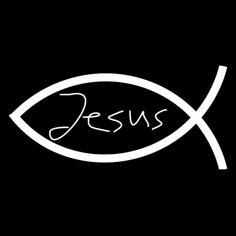 Jesus fish white Ichthys fish fish