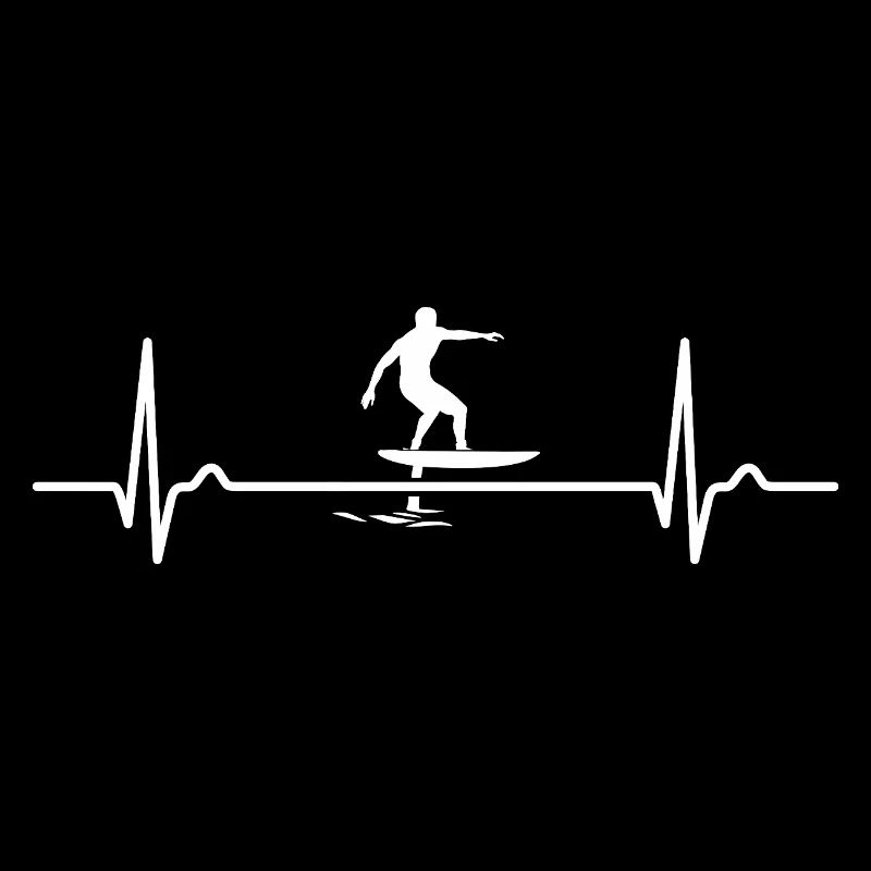 Foil Surfer - Surfer - Heart Curve - Pulse - ECG