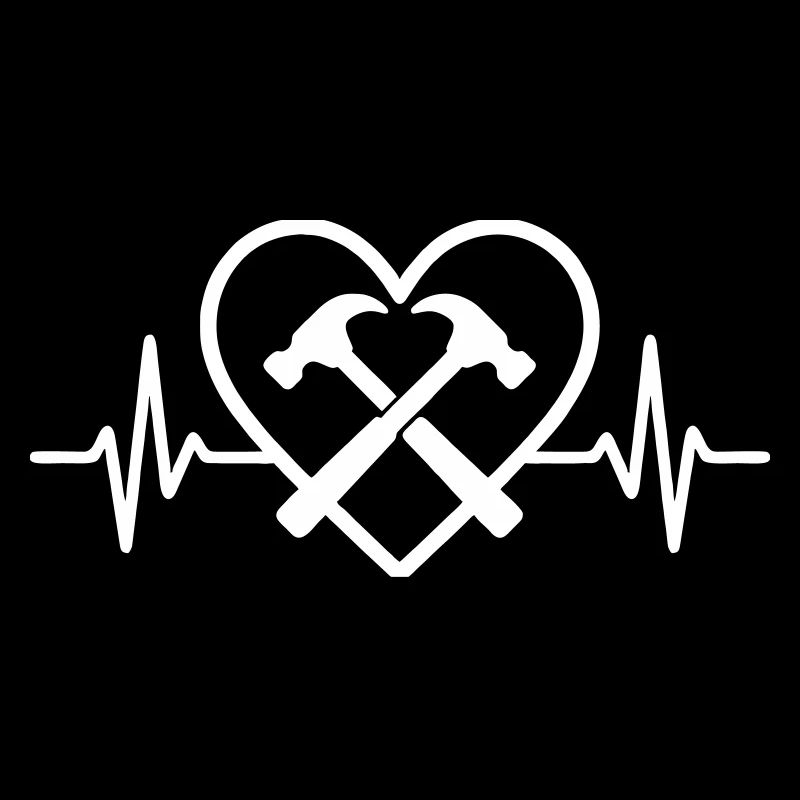 Cross Hammers Heart Handyman Craftsman Tools