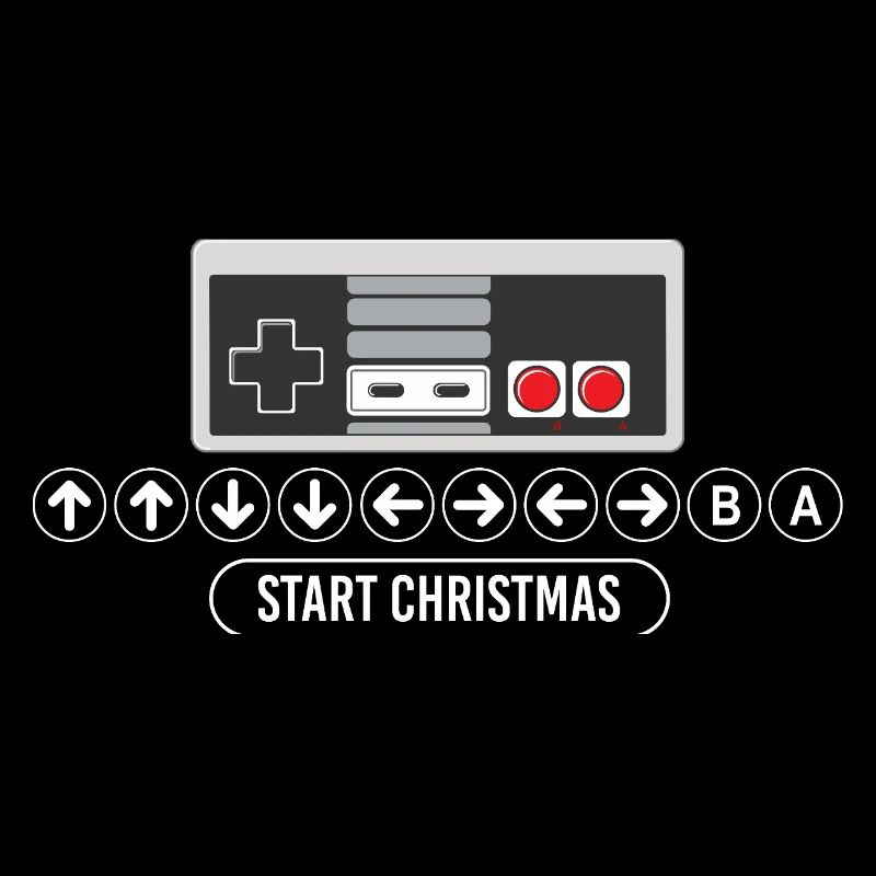 Cheat Code Start Christmas Gaming Gamer Video Game