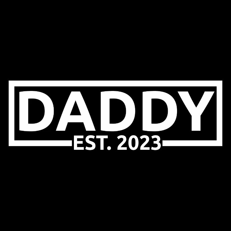 Daddy Est. 2023, bald Dad, Schwangerschaft enthüllen