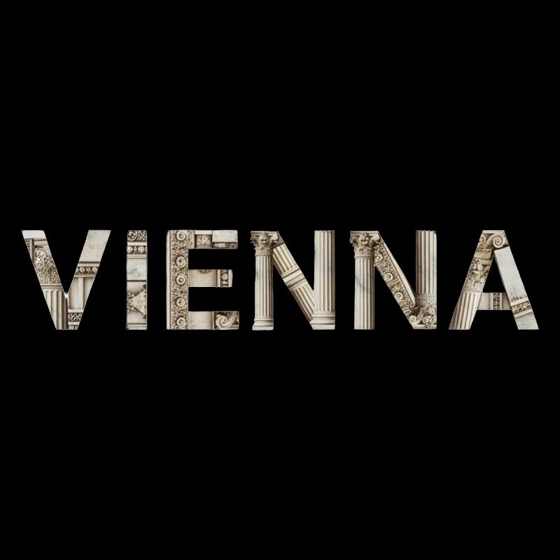 Vienna Typography with classical architecture
