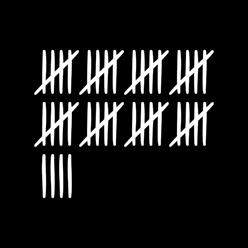 44 Geburtstag Strichliste 44 Jahre alt