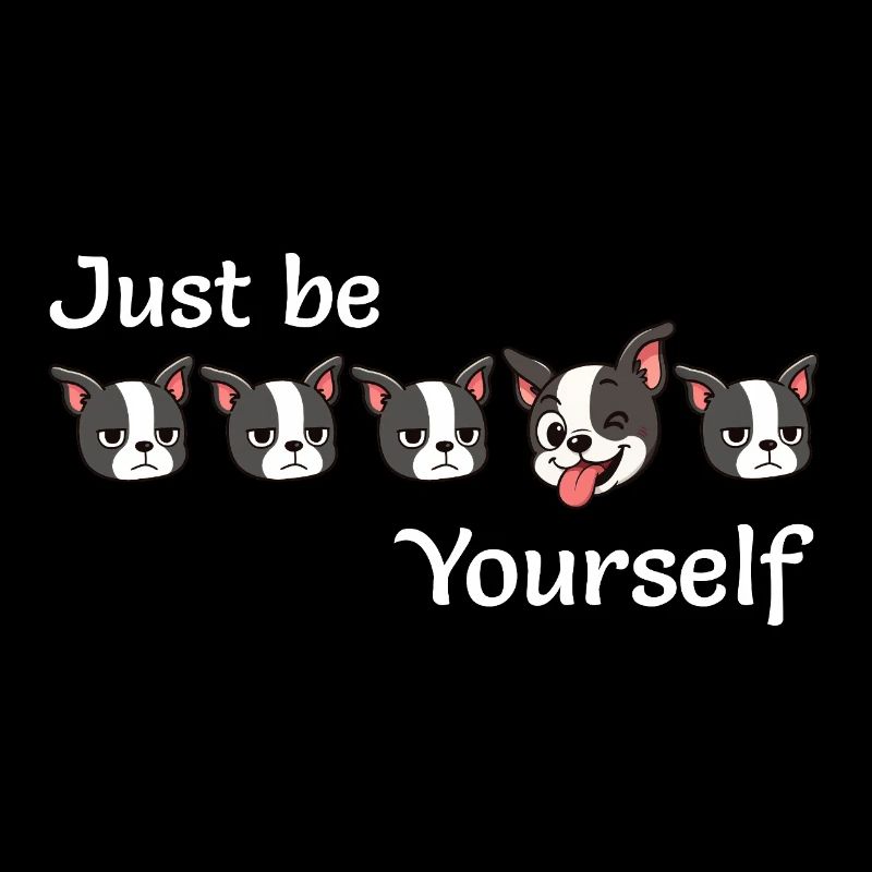 Boston - Soyez simplement - Vous-même - Texte blanc