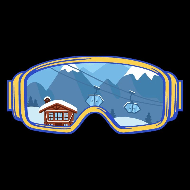 Ski Google, Snowboard, Skifahrer