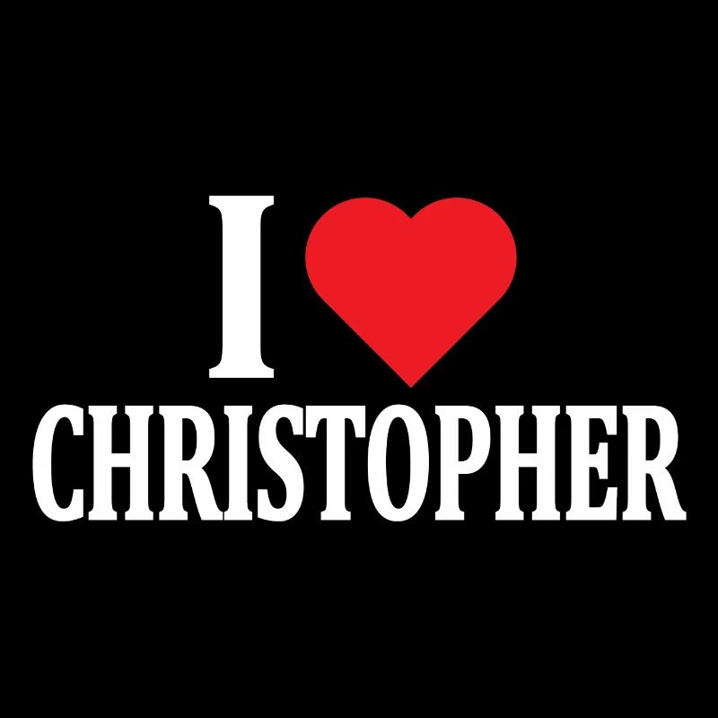 T-Shirt Ich liebe Christopher T-Shirt Geschenkidee