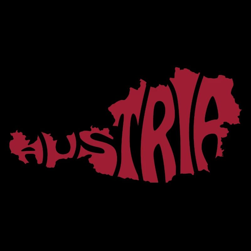 Austria Map Typography