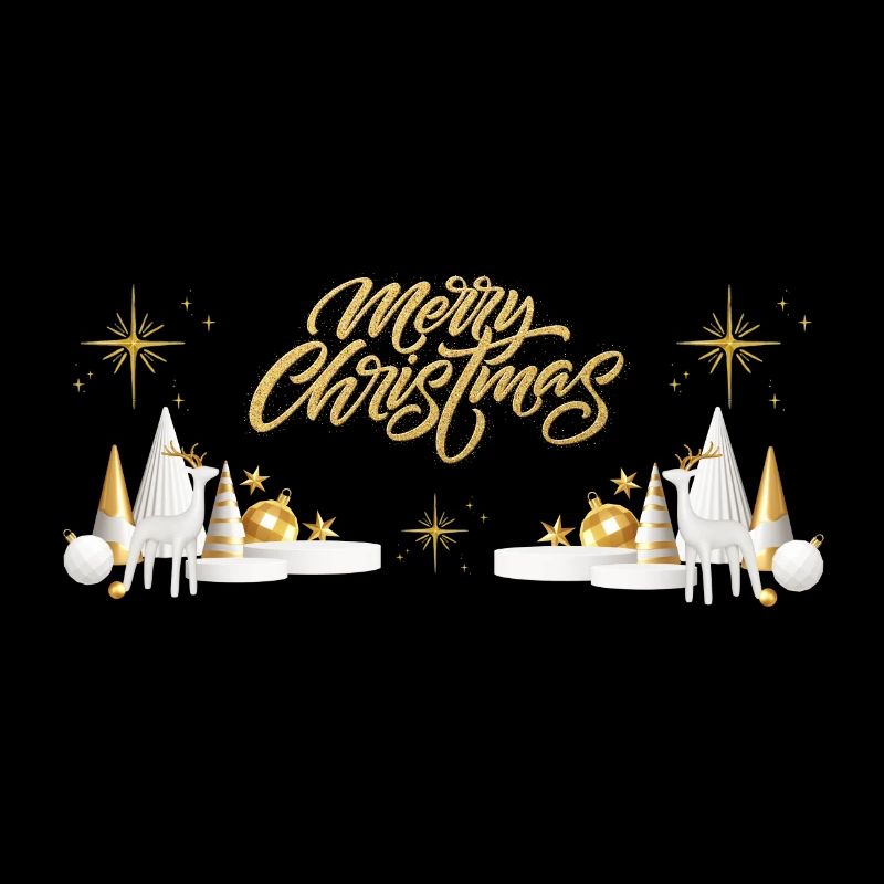 Christmas in gold and white for all occasions