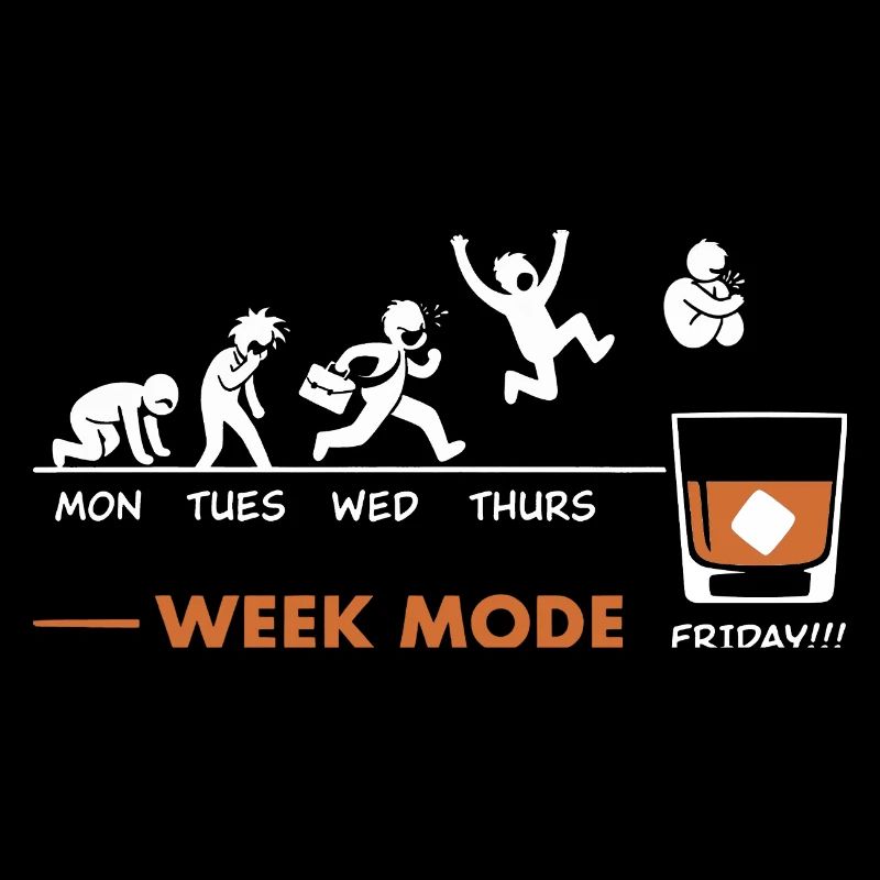 Vive le week-end - humour Wisky