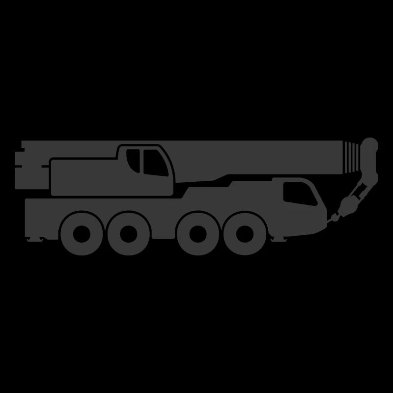 Mobile crane icon symbol shape. Mobile Lifting