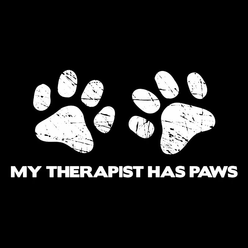 my therapist has paws white