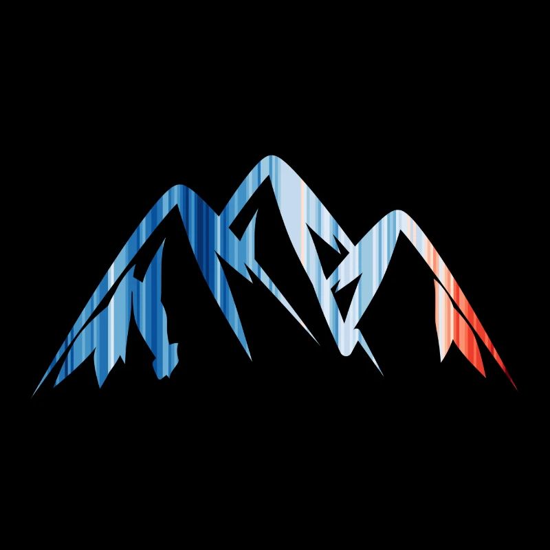 Mountains - Mountains - Warming Stripes - Climate Change