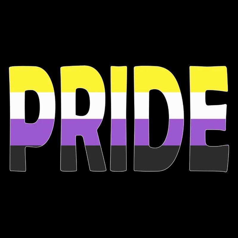 Pride lettering Non-Binary Non-Binary LGBTQ