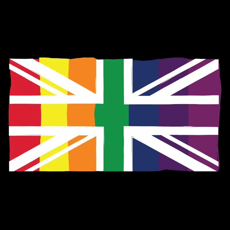 Union Jack Pride arc-en-ciel - Drapeau britannique design LGBTQ+