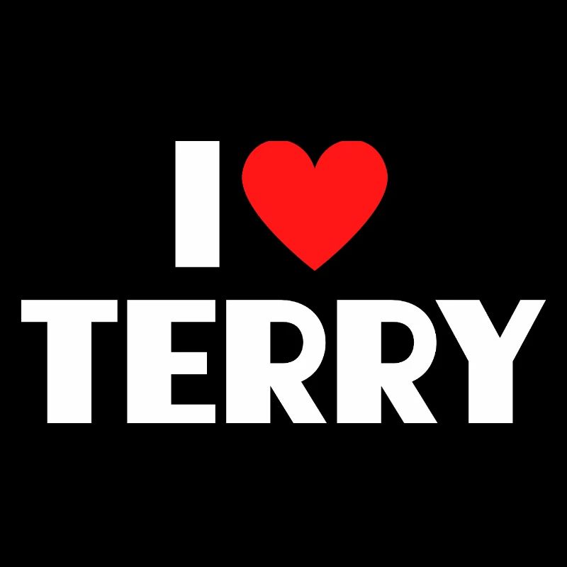 Ich liebe Terry rotes Herz Retro Statement 