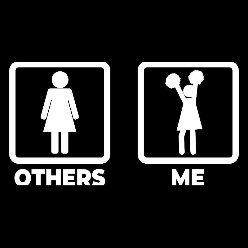Cheerleader stick figure