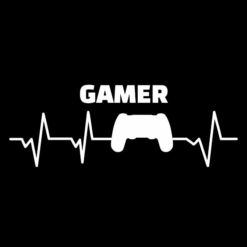 Gamer EKG herzschlag Zocker geschenk pc