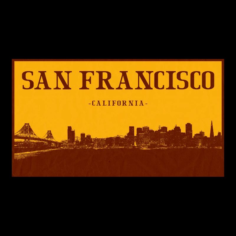 San Francisco Skyline Retro