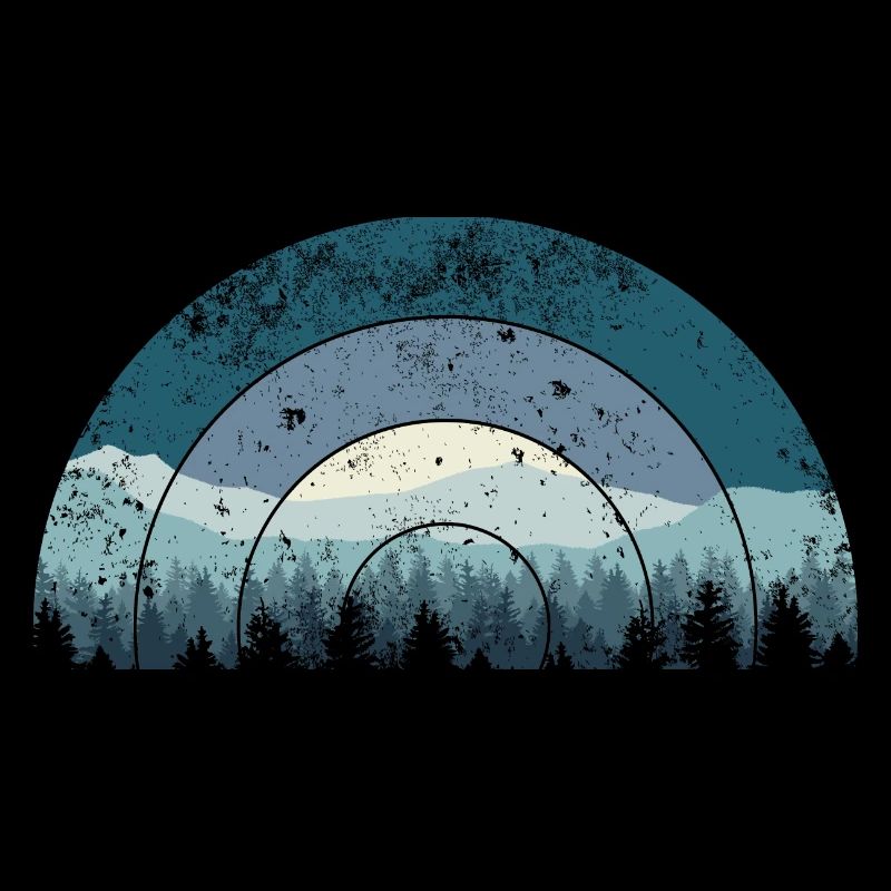 Blue Arc Forest Landscape