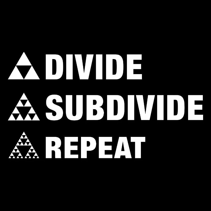 triangle fractal geometry divide subdivide repeat